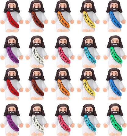 Little Jesus Figures - 40PCS Mini Religious Party Favors for Easter Egg Stuffers & Sunday School