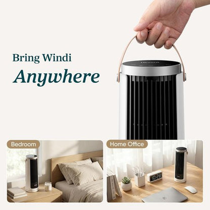 LEVOIT Bladeless Tower Fan - 20dB Quiet Operation, 4-Speed Oscillation, Portable Design, White