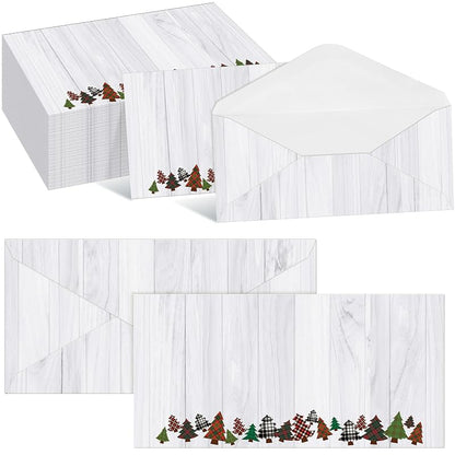 Rustic Gersoniel 160 Envelopes #10 - 9.45 x 4.13 in Christmas Winter Mailing, Peel & Seal