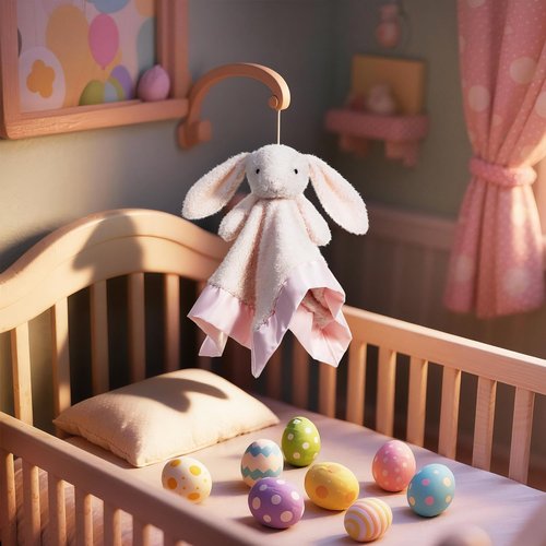Apricot Lamb Stuffed Animals Pink Bunny Rabbit Security Blanket Infant Nursery Character Blanket Luxury Snuggler Plush Baby Lovey(Pink Bunny)