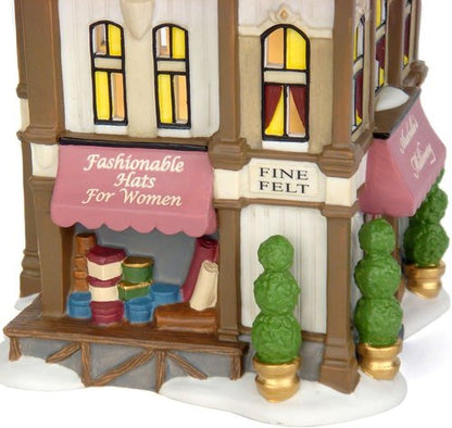 Department 56 Dickens' Village Arabella's Millinery - Charming Lit House, 6.69 Inches