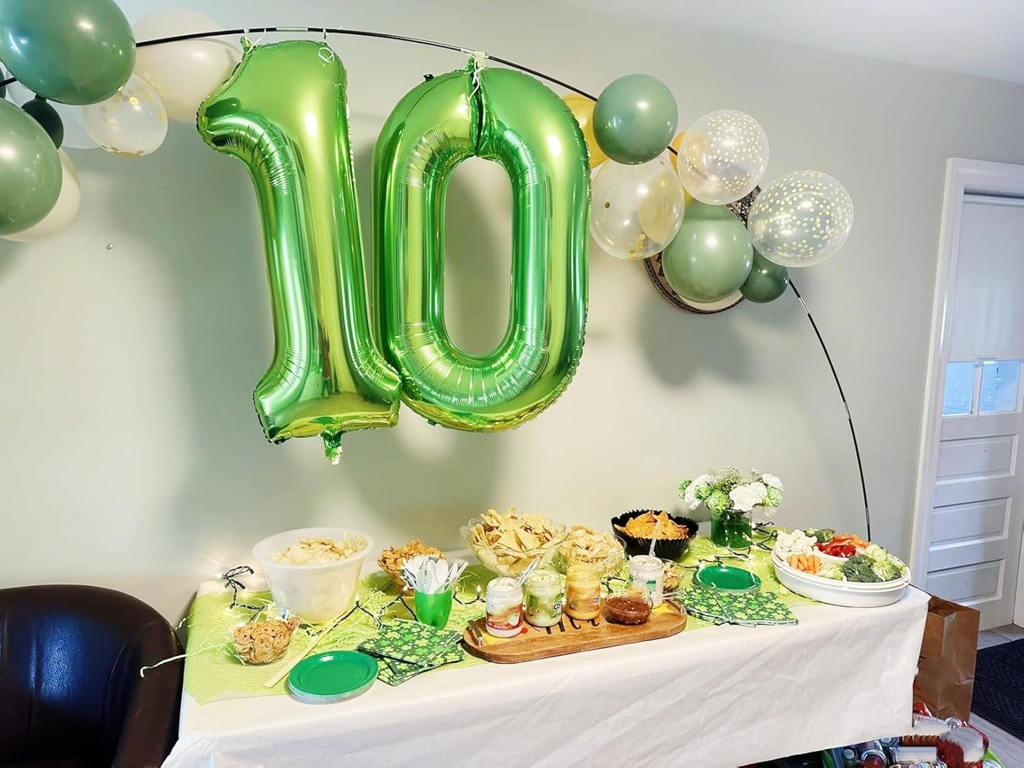 Number Balloons - 40 Inch Light Green 1 Balloon for 1st Birthday Party Decorations