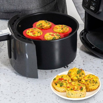 JOERSH Air Fryer Egg Mold - 2-Pack Non-Stick Silicone Baking Pan for Egg Bites, Muffins & More