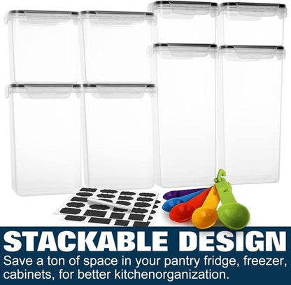 MCIRCO Airtight Food Storage Containers - 36-Piece Set for Kitchen & Pantry Organization | Includes Labels & Measuring Cups