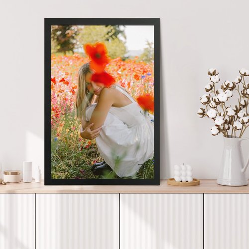 Frametory, 20x30 Poster Frame Black Distressed Grain Style Frames for 30x20 Picture or Photo - Wide Moulding Design with Acrylic Glass - Wall Display Hanging (2 Pack)