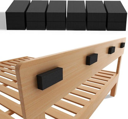 Furniture Wall Protectors, IPEROT 23Pcs EVA Foam Headboard Stoppers for Wall, Bed Stoppers for Headboard, 10Pcs (20mm Thick)+13Pcs (3mm Thick) Couch Wall Protector, Black Headboard Bumper
