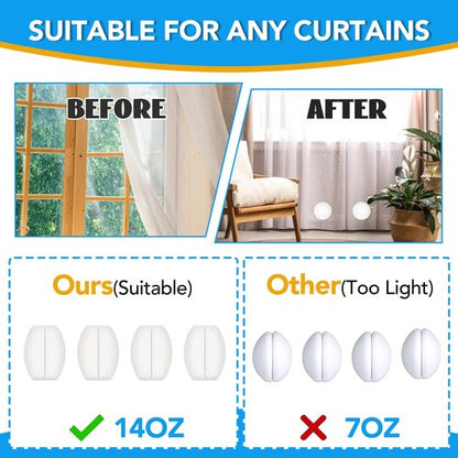 8 Pcs Shower Curtain Weights, Silicone Wrapped Heavy Duty Shower Curtain Magnets, Curtain Weights Heavy Outdoor, Prevent Curtain Liner from Blowing Around, Work for Drapery, Flag, Tablecloth(4 Pairs)