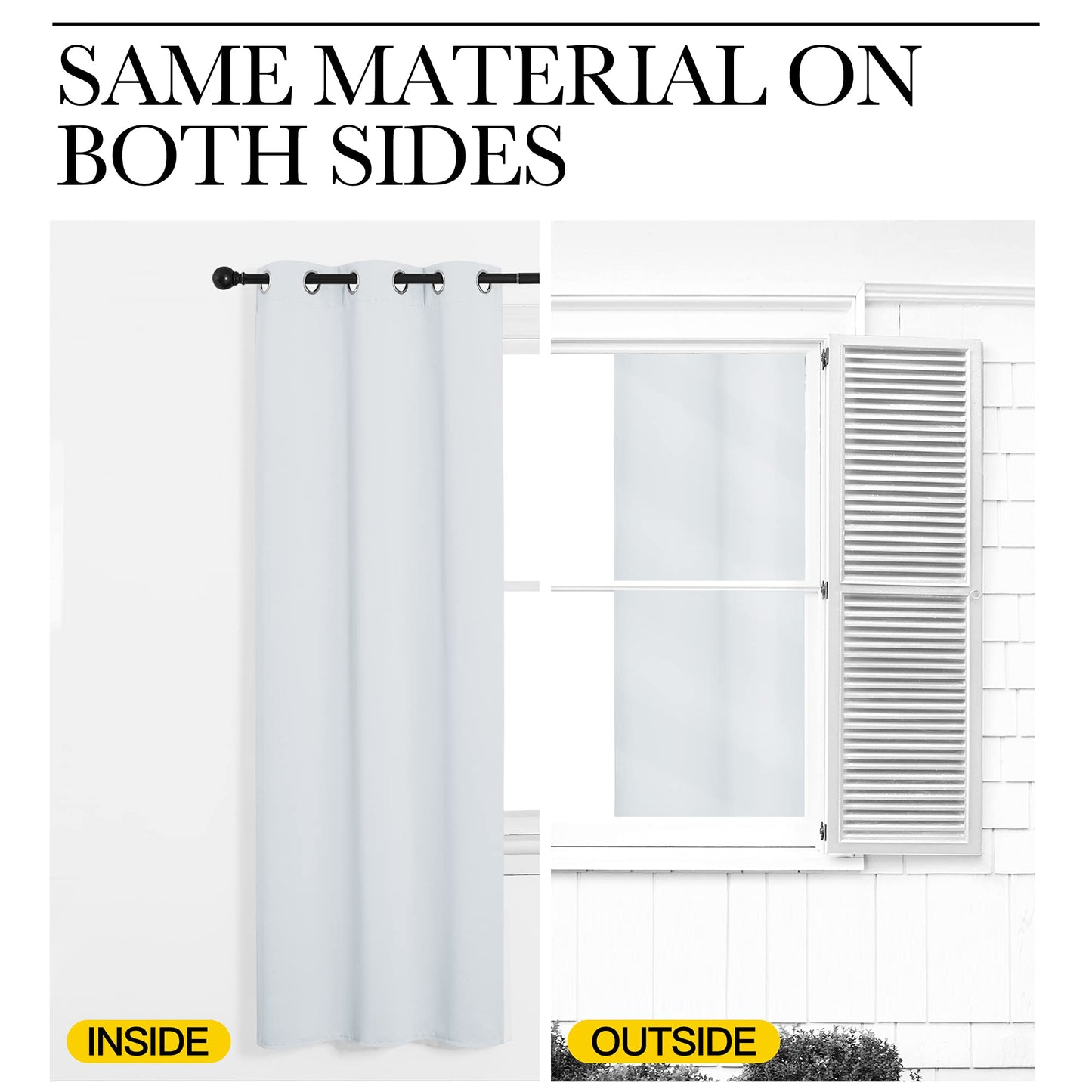 NICETOWN Room Darkening Curtain Panels - Home Fashion Ring Top Thermal Insulated Room Darkening Curtains for Bedroom/Nursery (2 Panels, 55 inches W x 96 inches, Greyish White)