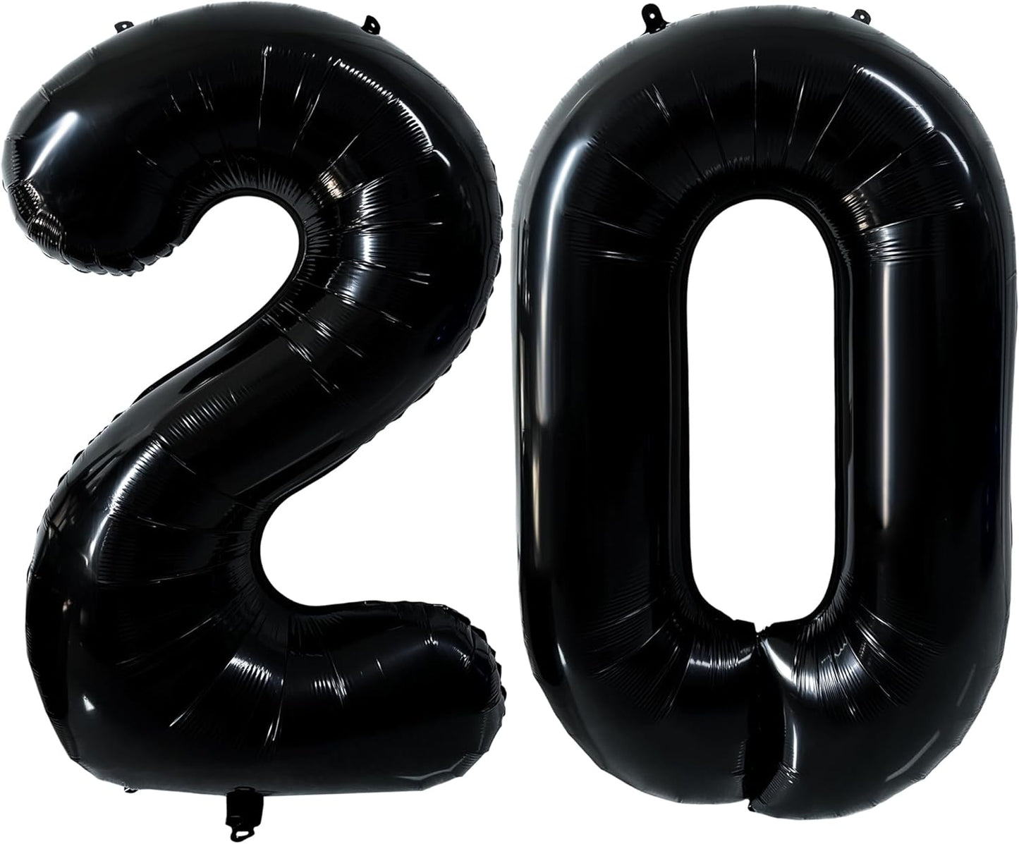 Regine Switzerland 40-Inch Black Number 20 Balloon - Giant Foil Helium Decoration for 20th Birthday & Anniversary Events