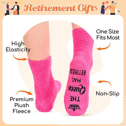 HAPPYPOP Retirement Gifts for Women - Retired Socks Friends Neighbors Gifts for Her