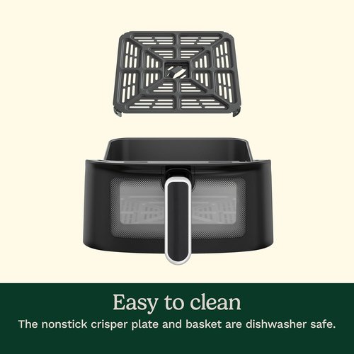 Cuisinart Air Fryer - 6-Quart Large Capacity with 5 Cooking Functions & Dishwasher-Safe Parts | Stainless Steel & Black