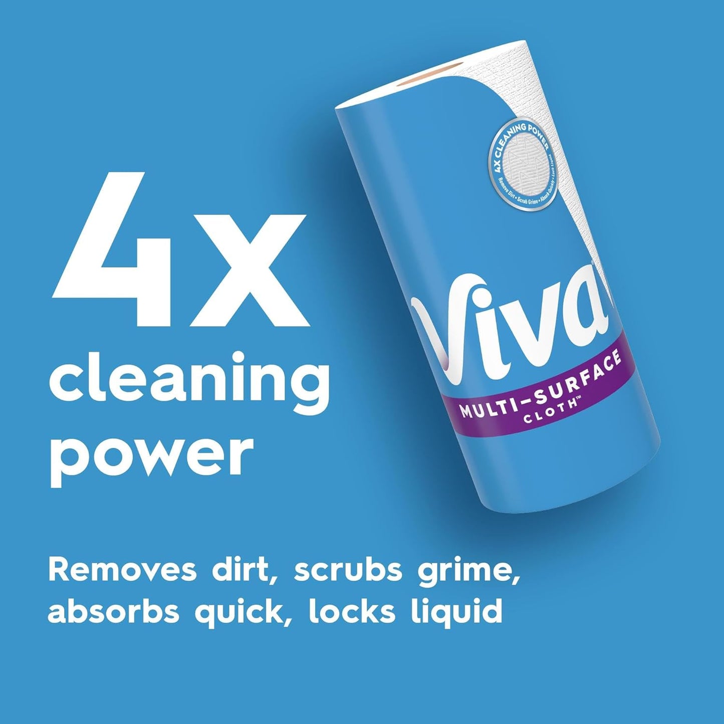 Viva Multi-Surface Cloth Paper Towels - Choose-A-Sheet Size, 3 Double Rolls, 110 Sheets Each