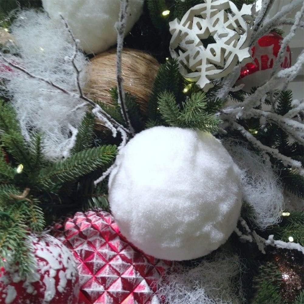 Skiennix 30 Pack Snow Fighting Balls - Plush Indoor Christmas Snowballs for Fun Playtime Decor