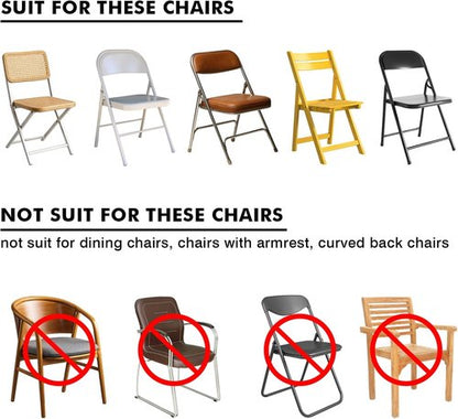 Fixwal 36 Pcs White Folding Chair Covers - Spandex Stretch Slipcovers for Weddings & Events
