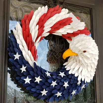 250th Anniversary Patriotic Wreath - Handmade Eagle Design for 4th of July & Memorial Day | Indoor & Outdoor Decor