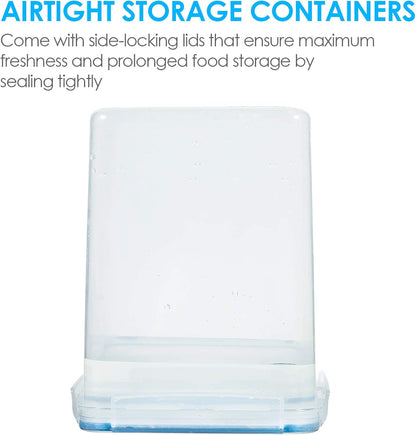 Vtopmart Large Food Storage Containers - 5.2L BPA-Free Airtight Canisters with Lids & Measuring Cups | Blue, 4-Pack