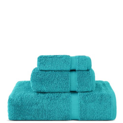 Chakir Turkish Linens | Hotel & Spa Quality 100% Cotton Premium Turkish Towels | Soft & Absorbent (3 Piece Towel Sets, Aqua)