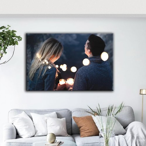 Looife Custom Canvas Prints - Personalized Photo Art for Living Room, Bedroom | 46"x 36" Ready to Hang