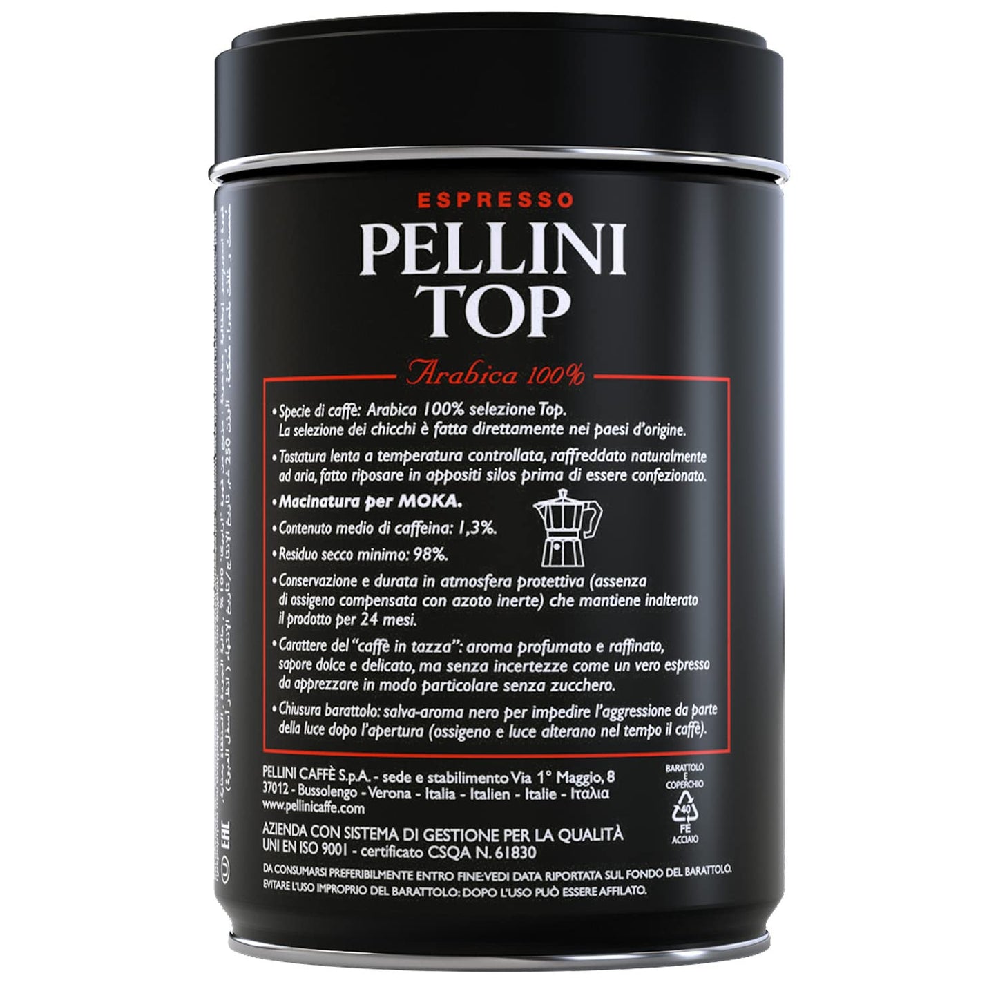 Pellini Top Tin Ground - 250 grams