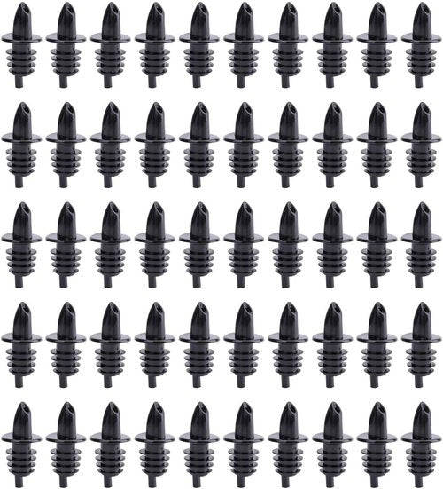 Hedume 50 Pack Bottle Pourers, Free Flow Pourers, Liquor Bottle Pourers Perfect for Pubs, Clubs, Restaurants, Bars, Coffee Shops and Diners