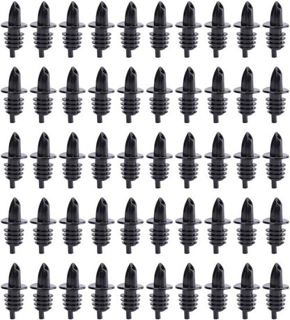Hedume 50 Pack Bottle Pourers, Free Flow Pourers, Liquor Bottle Pourers Perfect for Pubs, Clubs, Restaurants, Bars, Coffee Shops and Diners