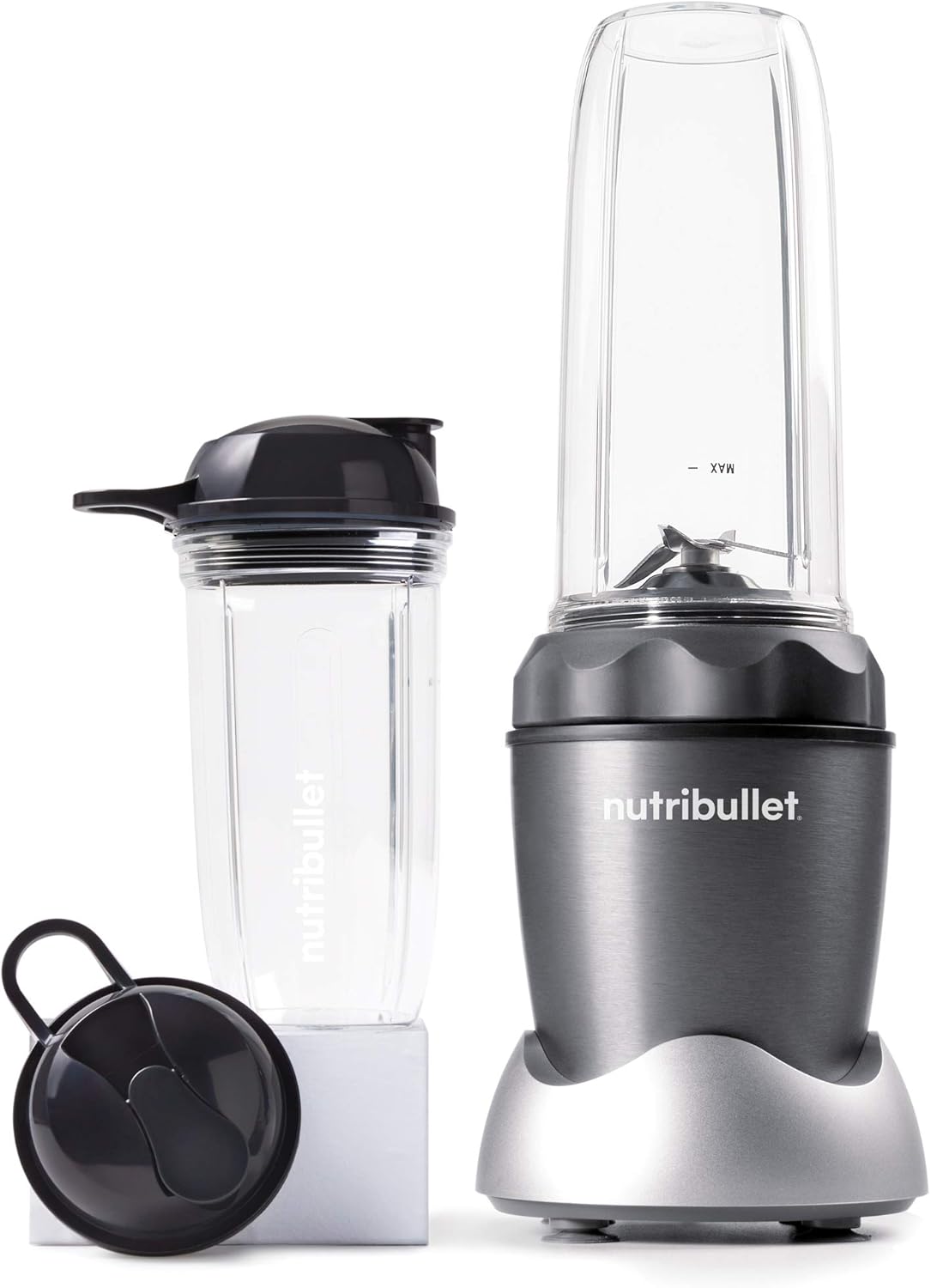 NutriBullet Pro 1000 Single Serve Blender - 7-Piece Set in Dark Gray/Light Gray Skirt