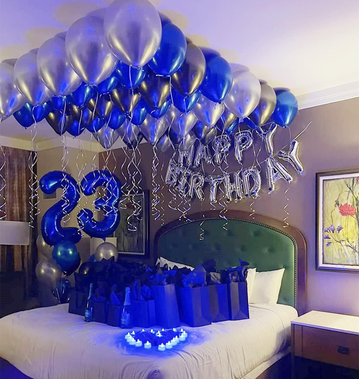 Number 3 Balloons - 40 Inch Navy Blue Birthday Balloon for Three Year Old Celebrations