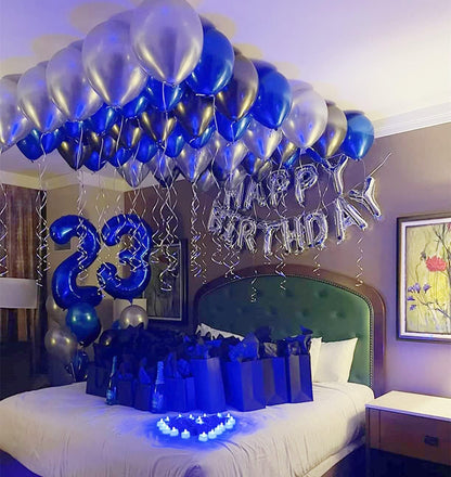 Number 3 Balloons - 40 Inch Navy Blue Birthday Balloon for Three Year Old Celebrations