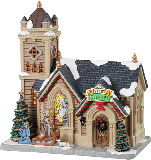 Lemax Mistletoe Chapel #25917 - Charming Holiday Decor for Festive Celebrations | Perfect Gift Idea