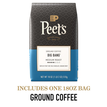 Peet's Coffee, Medium Roast Ground Coffee, 100% Arabica Coffee - Big Bang 18 Ounce Bag