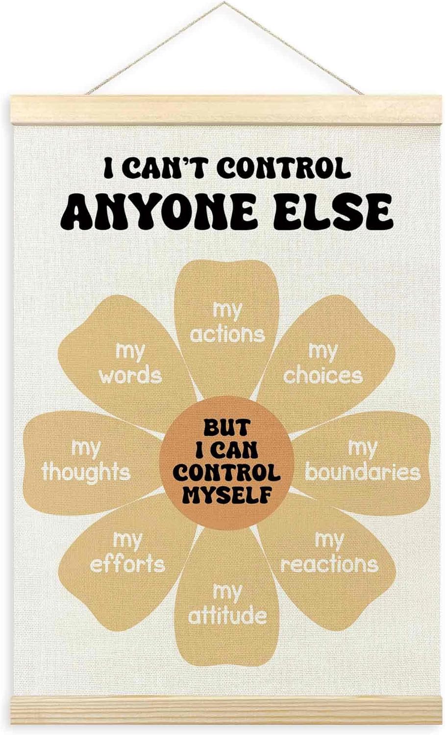 TLESKE Mental Health Poster Frame - Calming Wall Art for School Counselors | 12x16" Therapy Decor