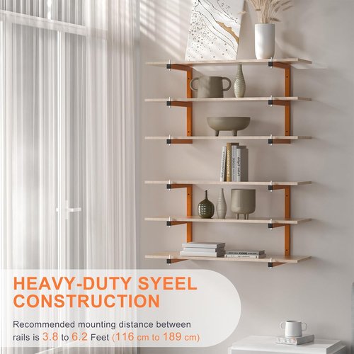 Lumber Rack | Heavy-Duty Wall-Mounted Storage System - 9-Level Organizer for 1980 LB Capacity