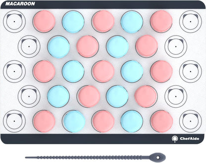 Skiennix Non-Stick Silicone Baking Mats - Premium Reusable & Heat Resistant 500ºF | Half Sheet Size (16.5" x 11.6")