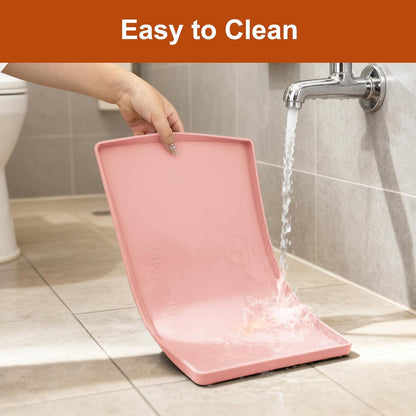 Skiennix Extra Thick Silicone Dog & Cat Feeding Mat - Waterproof, Non-Slip, 19” x 12”, Pink