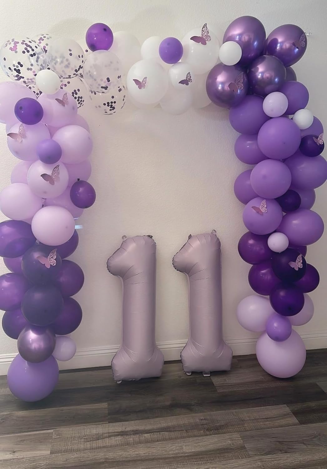 Skiennix 40-Inch Cream Purple Number Balloons - Perfect for 2nd, 12th, 21st Birthdays & Celebrations