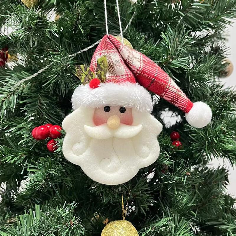 Santa Claus Hanging Ornaments Set - 4 Cute Wall & Door Christmas Decor