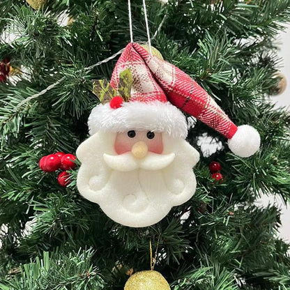 Santa Claus Hanging Ornaments Set - 4 Cute Wall & Door Christmas Decor