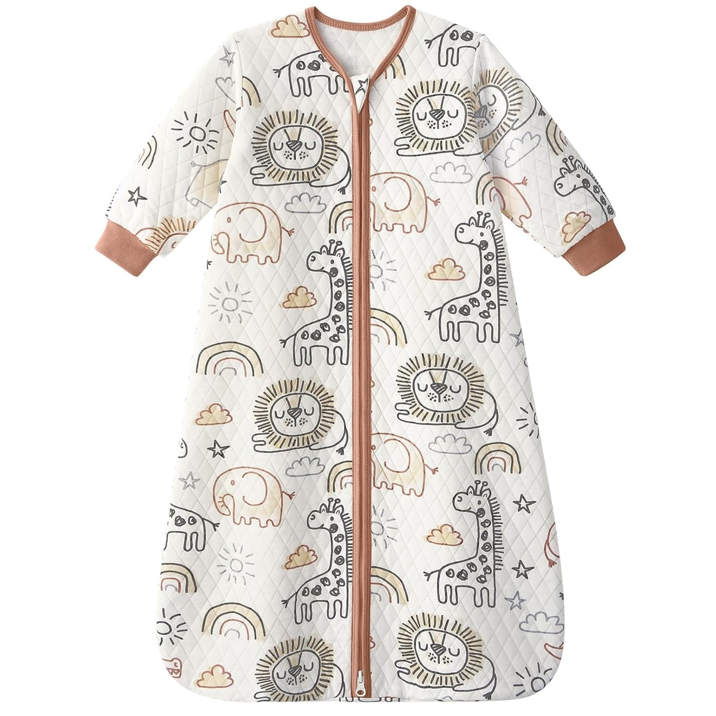 Yoofoss Baby Sleep Sack - Organic Cotton Wearable Blanket for Infants | 1.0 Tog, Long Sleeve, 6-12 Months