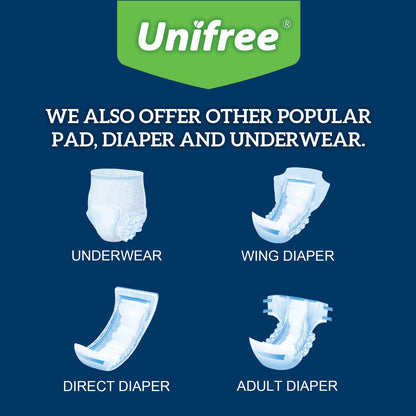 Unifree Disposable Underpads, Bed Pads, Incontinence Pad, Super Absorbent, 40 Count, Blue (XXL 36x36 Inch)