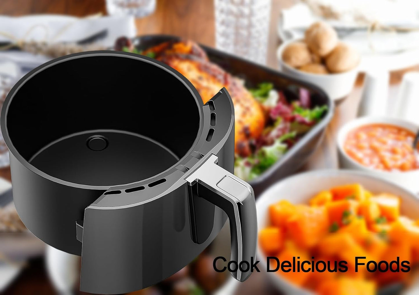 Ninja Air Fryer Basket - Non-Stick 4QT Replacement Accessories for AF100 & AF101 Models