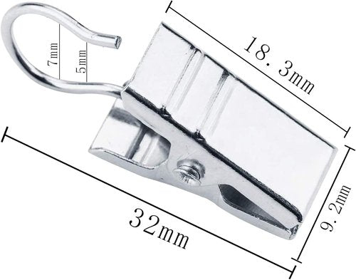 JANYUN Heavy-Duty Metal Curtain Clips - 120 Pack for Home, Party, and Art Display - Silver