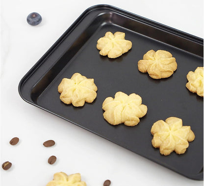 Skiennix Cookie Baking Sheet - 9.5 Inch x 7 Inch Nonstick Iron Plate for Cookies, Roasting & Baking