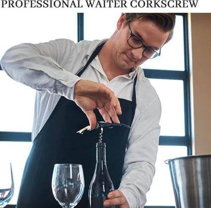 HYZ Wine Opener Bulk 20-Pack for Bartender, Professional Waiter Corkscrew Wine Key for Servers & Restaurant, Double Hinged Wine Bottle Opener with Foil Cutter, Commercial Bulk Set, (Black)