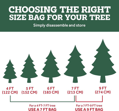 Zober Christmas Tree Storage Bag | Waterproof & Durable for 7.5 Ft Artificial Trees - Black