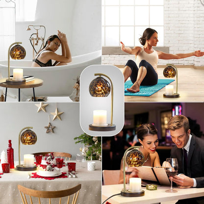 Skiennix Candle Warmer Lamp - Dimmable Scented Wax Melt Warmer with Timer | Perfect Christmas & Birthday Gift for Mom