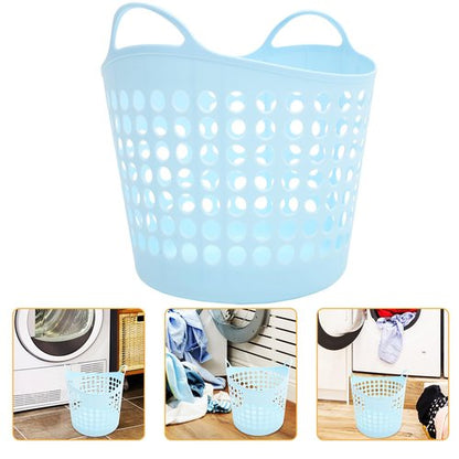 BESTOYARD Laundry Basket with Handles 13.38X12.99X10.23 Inch Plastic Dirty Clothes Storage Bin for Home Bedroom Bathroom Organization