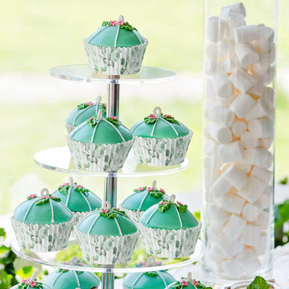 WILLBOND Greenery Cupcake Liners - 300 Count Baking Cups for Baby Showers & Parties