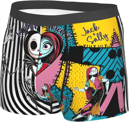 Skiennix Nightmare Christmas-Themed Men's Underwear Briefs - Breathable Stretch Fabric | Fun Novelty Design