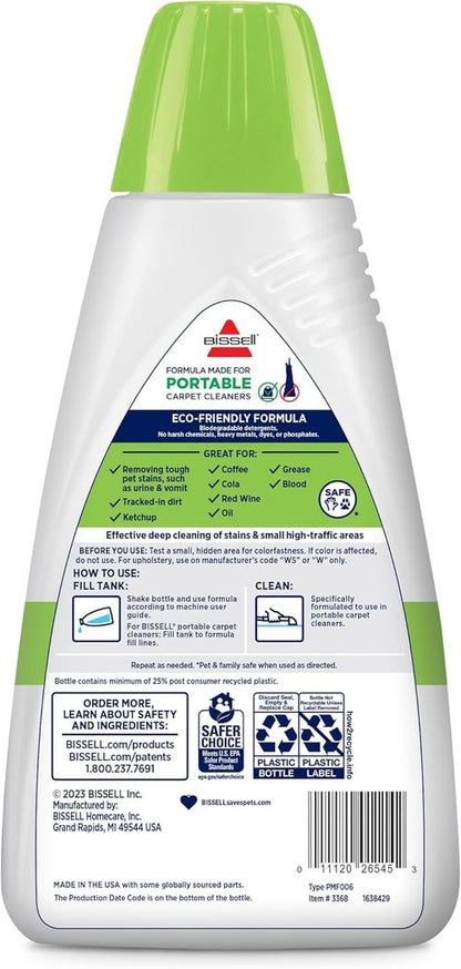 Bissell Simply Spot & Stain Portable Carpet Cleaner - Powerful 32 oz Formula for Tough Stains