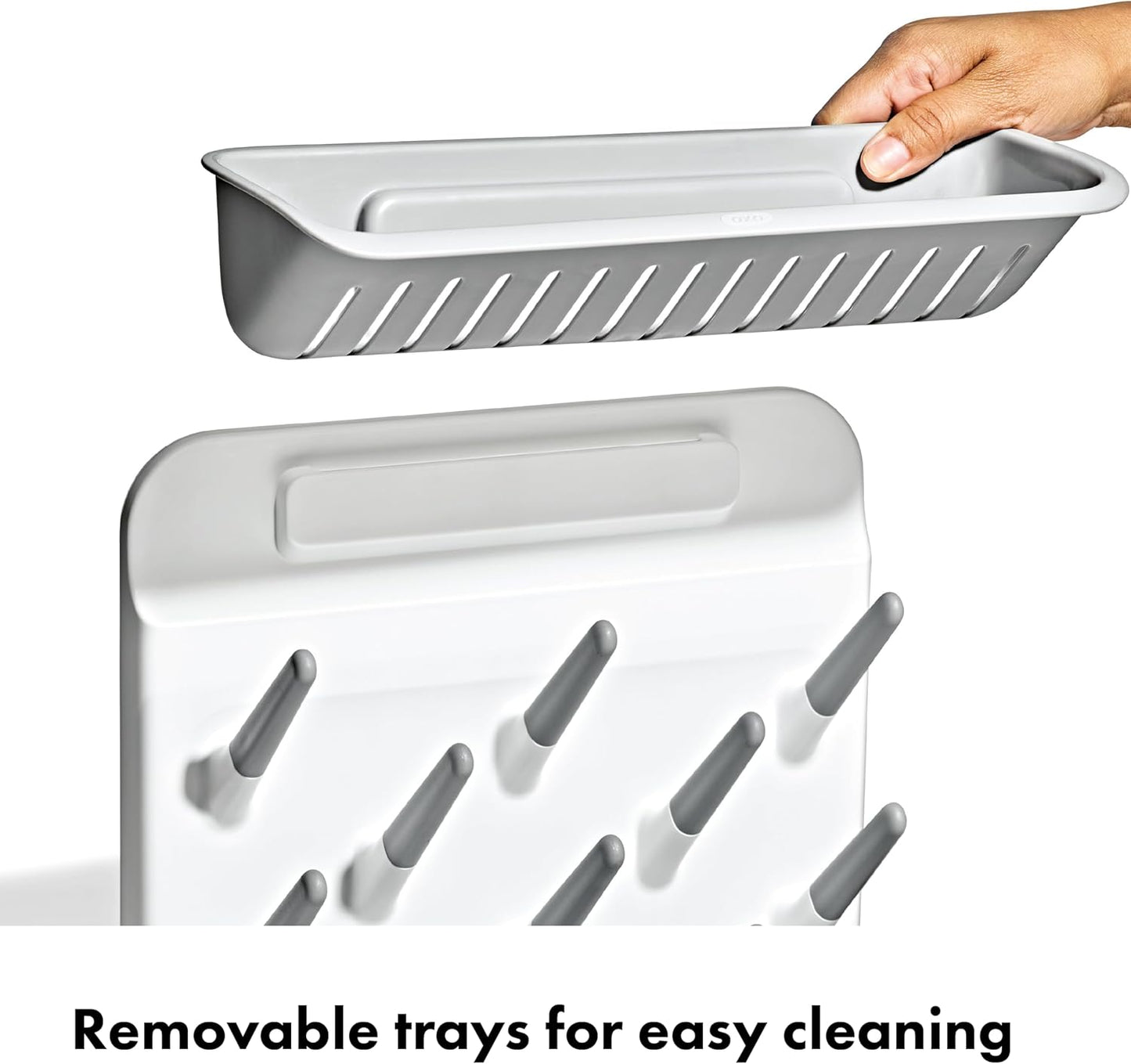 OXO Tot Expandable Drying Rack - Space-Saving Design for Newborn Baby Bottles & Essentials